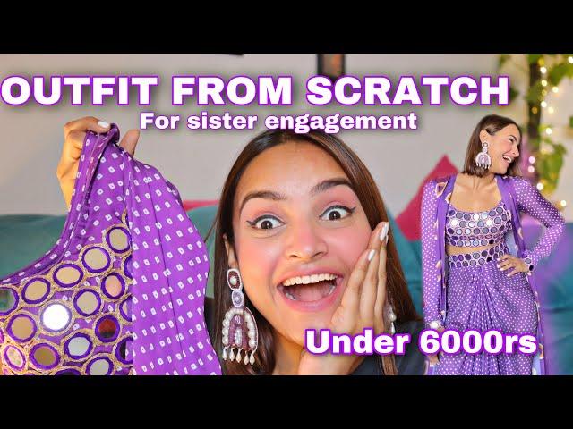 OUTFIT FROM SCRATCH for my sister engagement ||SAPNA RAI