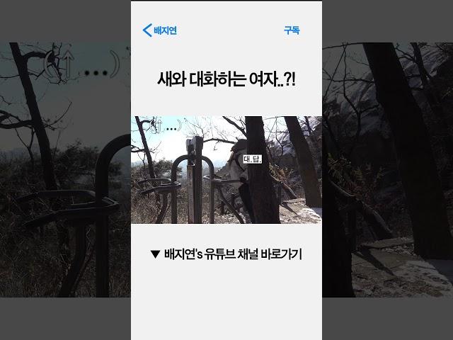 새와 대화하는 여자..?! #배지연