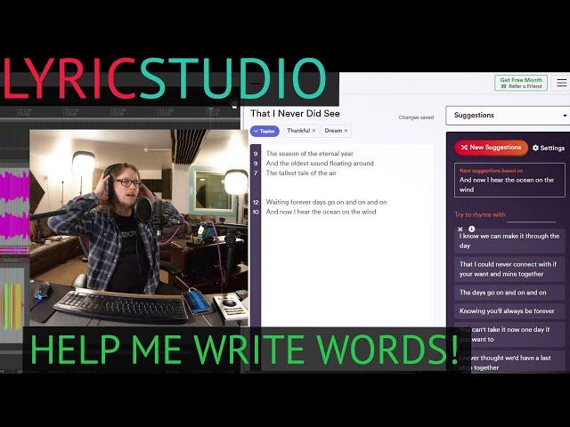 Stuck with lyric writing? Today we try LyricStudio.