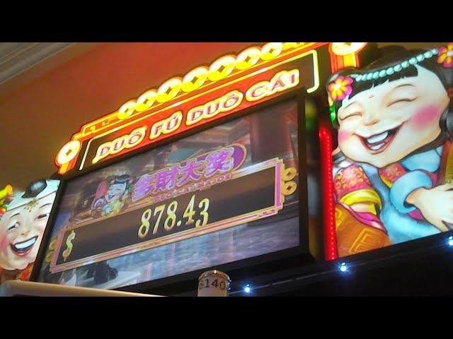 Duo Fu Duo Cai NEW SLOT MACHINE DOUBLE FEATURE with Bonus Games Retrigger