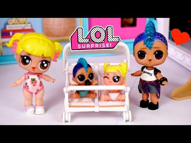 Barbie Doll Babysitting LOL Baby Goldie & Punk Boi Family