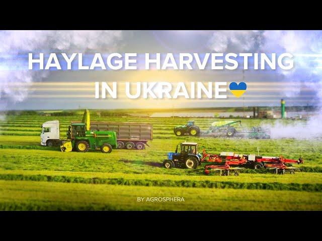 Agriculture 2022. An amazing process of harvesting haylage.