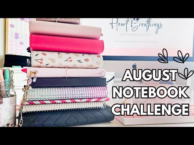 AUGUST NOTEBOOK CHALLENGE B6 Stalogy, Cloth & Paper, B6 Rings, Mini Happy Planner, and More