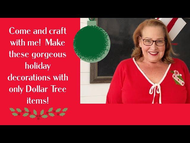 Make a pair of these beautiful holiday decorations 100% from Dollar Tree items!