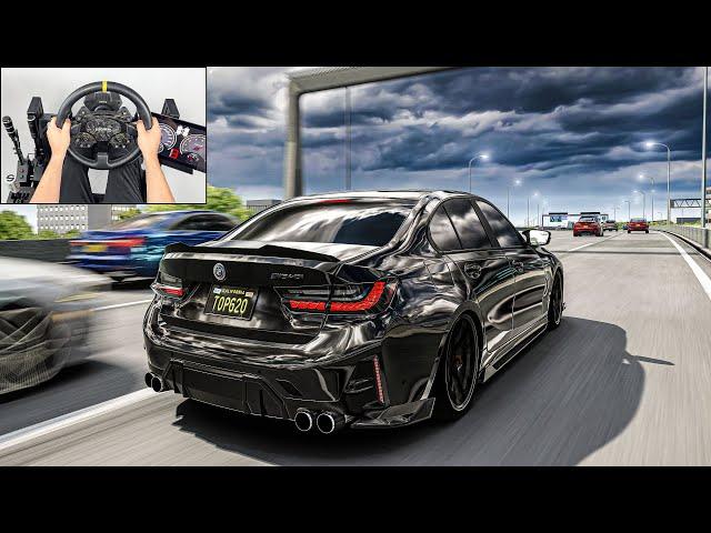 BMW M340i No Hesi Traffic Cut Up | Assetto Corsa | Steering Wheel Gameplay