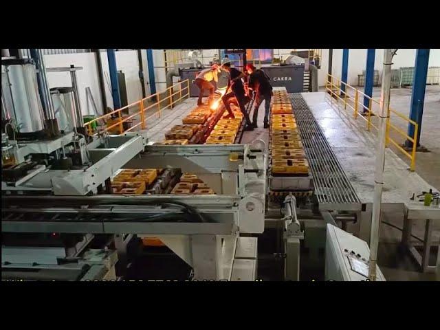 Fully automatic green sand casting production line equipment in the foundry