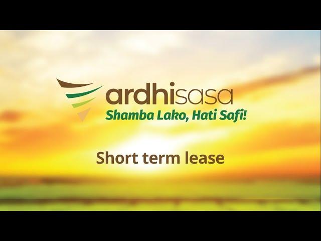 Ardhisasa : How to Apply for a Short Term Lease on Ardhisasa