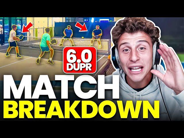 I Recorded My Gold Medal Match Against 6.0 DUPRs. Here's a Live Breakdown so we ALL can Learn.