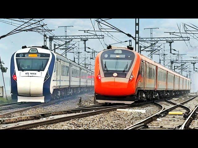 Dangerous Saffron VANDE BHARAT+7 Vande Bharat express Trains attacks at 130kmph- Indian Railways