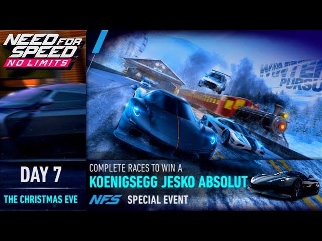 Day 7 (The Christmas Eve) Koenigsegg Jesko Absolut Special Event | NFS No Limits