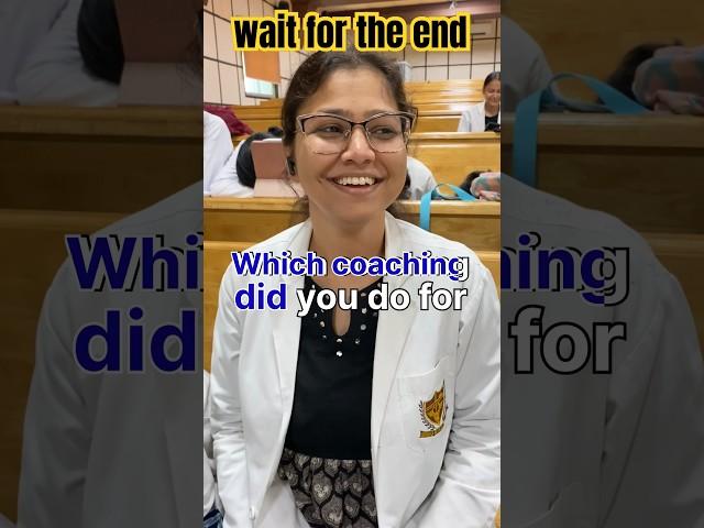 Asking MBBS students which coaching they joined for NEET #ytshorts #shorts #youtubeshorts #mbbs