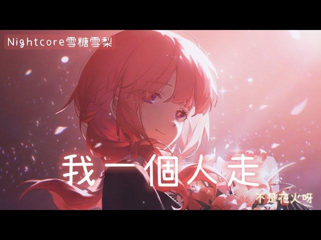  Nightcore  我一個人走 (lyrics) 動態歌詞#不是花火呀#我一個人走#nightcore