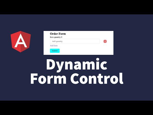 How to Build Dynamic Form Controls with Angular Reactive Forms