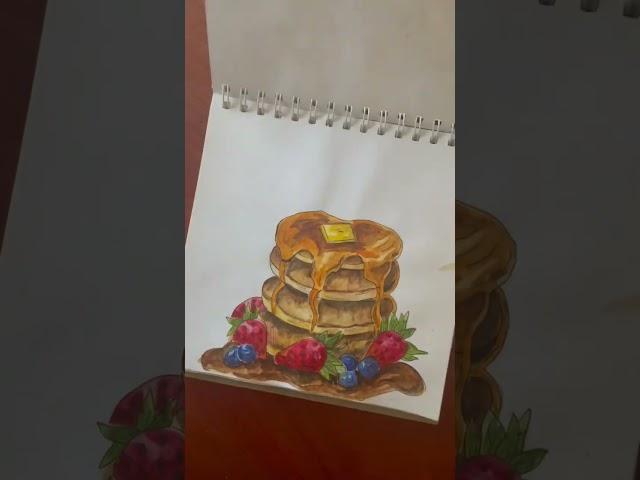 Акварельные скетчи еды         #drawing #скетчбук #акварель #акварельныйскетч #идеидлярисования