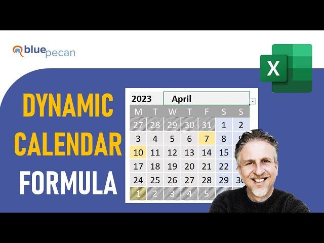 Create a Dynamic Monthly Calendar in Excel 365 or Online | Dynamic Calendar Excel Formula