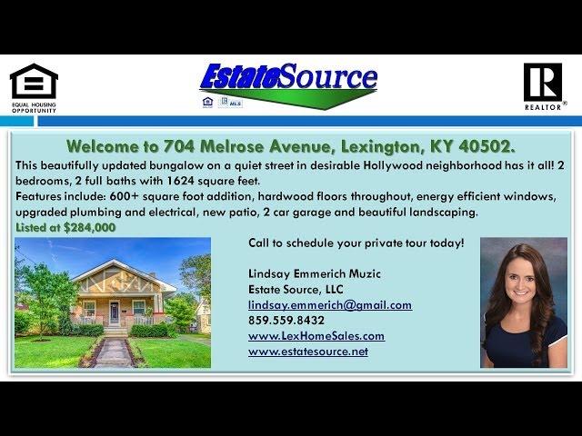 Home For Sale Lexington KY - Real Estate Virtual Tour - 704 Melrose Avenue, Lexington, KY 40502