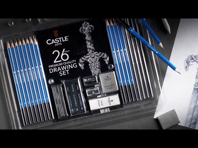 Castle Arts UK | 26 Piece Drawing and Sketching Pencil Set