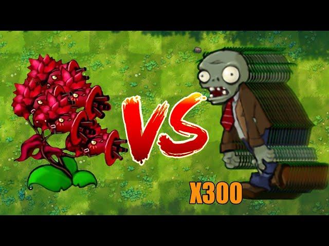 PVZ 1 Fusion Challenge!! 1 Plants Fusion VS 300 Zombies - Who Will Win?