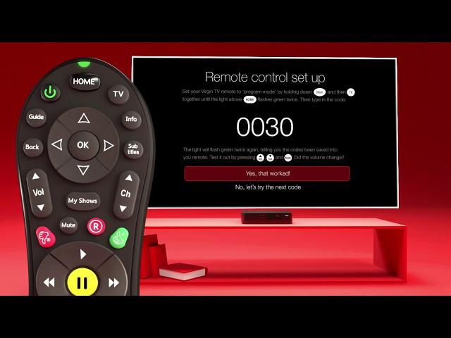 Programming your Virgin TV V6/TiVo remote to control your TV