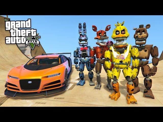 FIVE NIGHTS AT FREDDY'S!! (GTA 5 Mods FNAF Gameplay)