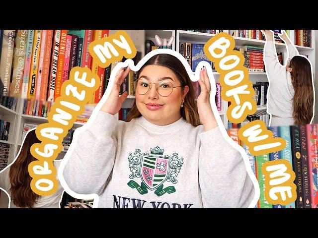 bookshelf reorganization & tour + HUGE book unhaul! organize my 700+ books with me