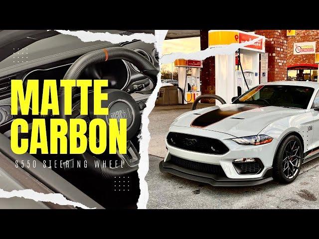 TRANSFORMING MY 2021 MACH 1 MUSTANG! "MATTE CARBON FIBER" STEERING WHEEL + MORE!