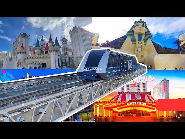 Las Vegas Monorail Vs Free Tram Vs Bus vs Walking!