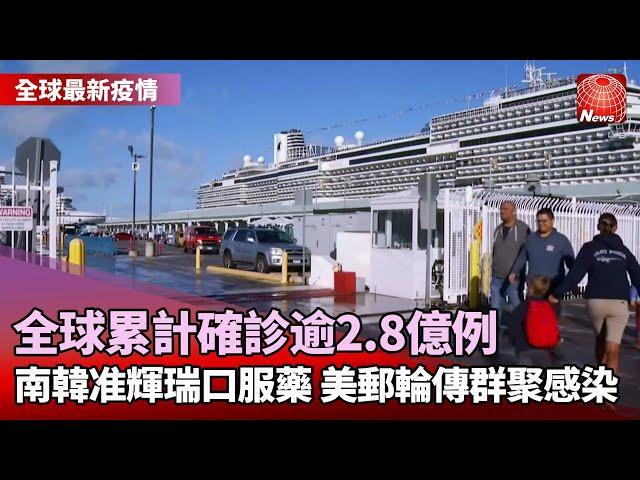 【最新全球疫情】美國疫情燒到海上 逾60艘船進CDC觀察名單｜南韓批准輝瑞口服藥 治療新變種.防重症化｜法國暫不封城 建議成年人速打追加劑@globalnewstw