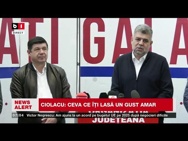 CIOLACU REACȚIONEAZĂ DUPĂ MECIUL CU SCANDAL_Știri B1TV_17 nov. 2024