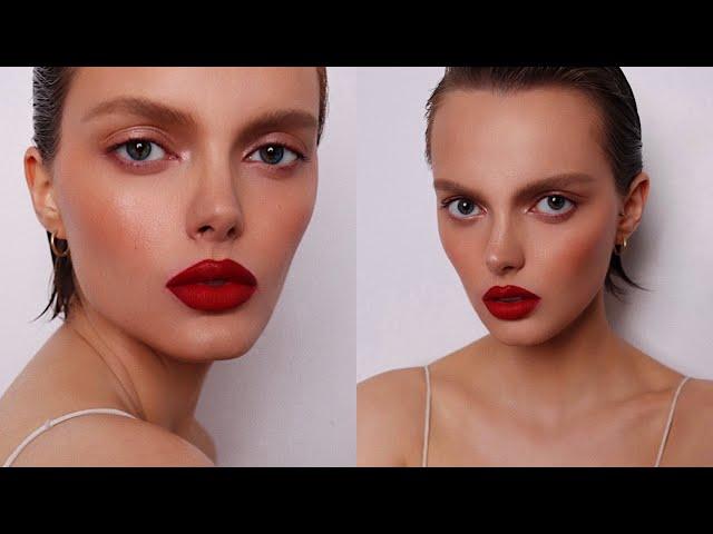 Sultry French Girl Red Lipstick Makeup | Hung Vanngo