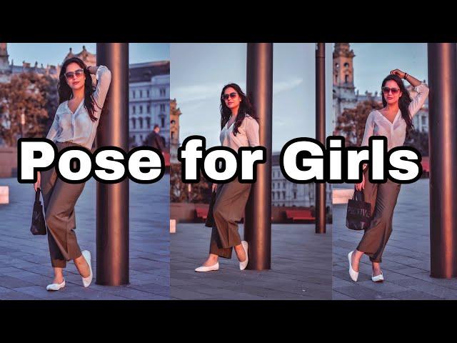 Pose ideas for girls | How to click stylish standing pose | my_clicks Instagram