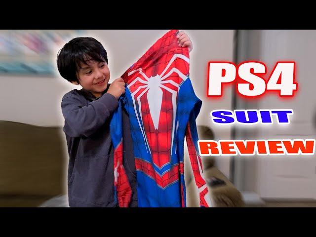 SPIDER-MAN PS4 SUIT REVIEW, unboxing Marvel's Spider-man Advanced PS4 suit Cosplay, costume