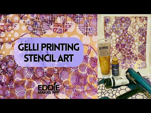 Gelli Printing Stencil Art