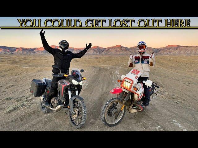 BMW R100 Paris Dakar & Africa twin adventuring through some crazy terrain.