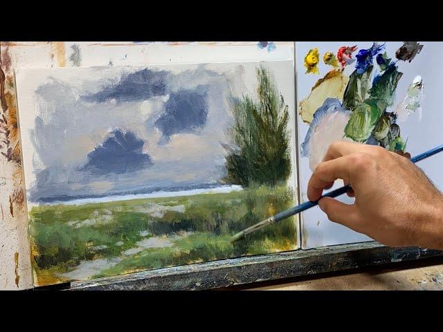 Paint Grasses loosely in Acrylics without Fear!! Watch the transformation