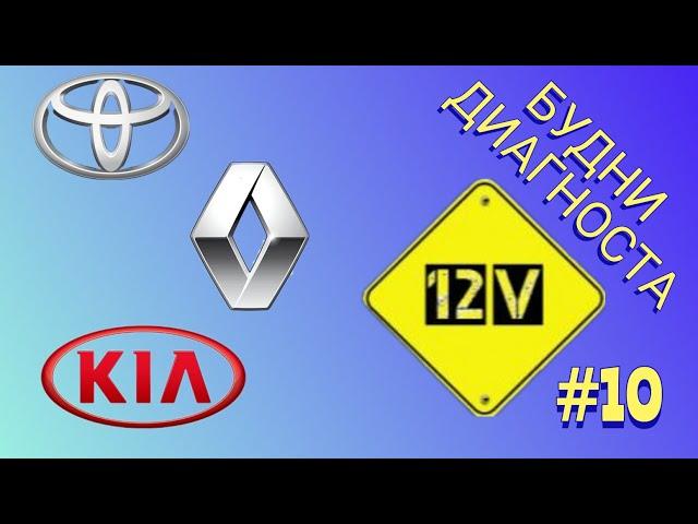 Будни диагноста выпуск #10. Kia Rio глохнет, Renault Duster не работает ДХО. Corolla - дут.