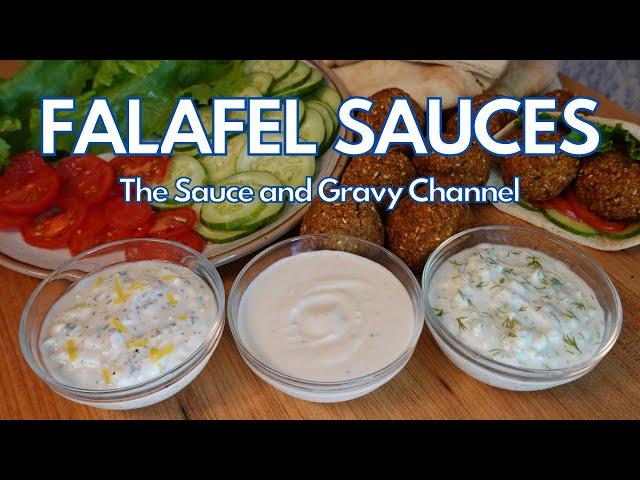 Three Falafel Sauces | Creamy Tahini | Fresh Dill and Cucumber | Zesty Lemon | Sauces for Falafel