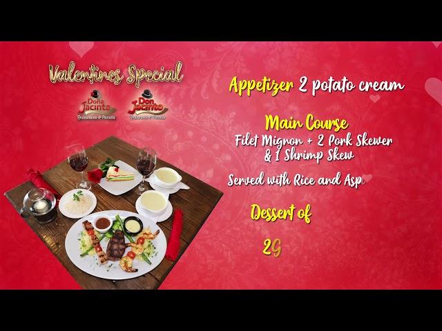 Valentine Special 2020 Doña Jacinta Restaurant Aruba