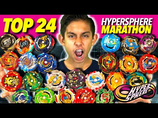 Beyblade Burst : Top 24 HyperSphere Marathon!  Turbo / GT / Rise Episode