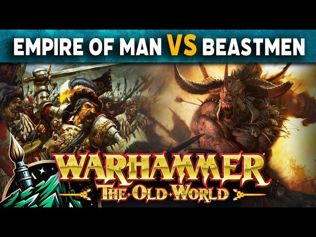 Empire of Man vs Beastmen Brayherds Warhammer The Old World Battle Report