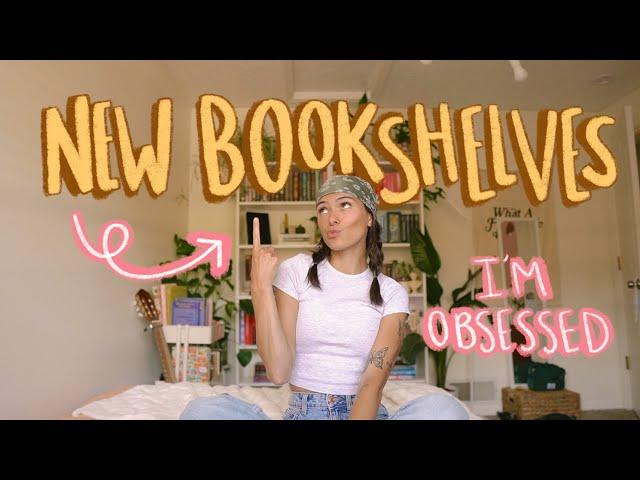 NEW BOOKSHELVES organization & home library tour