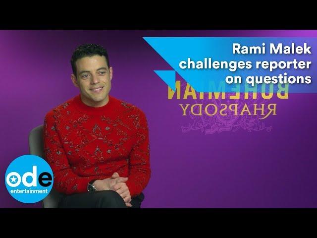 Rami Malek challenges reporter to ask new questions