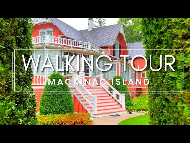 VICTORIAN NEIGHBORHOOD WALKING TOUR on MACKINAC ISLAND | Historic Hubbard's Annex in the Rain