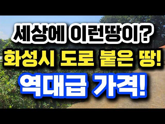 세상에 이런땅이? 화성시 도로 붙은 평평한 임야가 역대급 가격입니다! 토지투자 소액투자 가능! 010-2308-4287