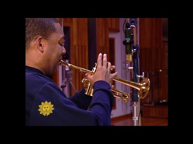 Wynton Marsalis recording "Abblasen" for CBS Sunday Morning