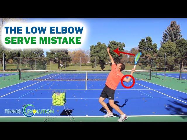 The Low Elbow Serve MISTAKE - Tennis Serve Online Lessons 2018