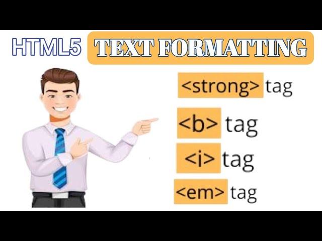 Text formatting tags in html