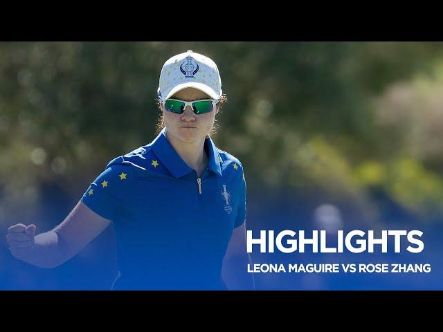 Highlights | Leona Maguire vs Rose Zhang | 2023 Solheim Cup