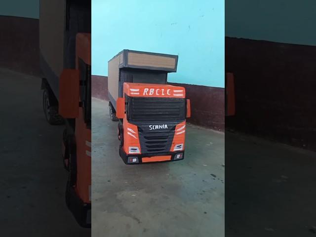 how to make Scania truck with cardboard at home #cardboard #truck #homemade