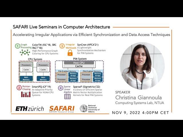 SAFARI Live Sem. - Accelerating Irregular Applications via Efficient Synch. & Data Access Techniques